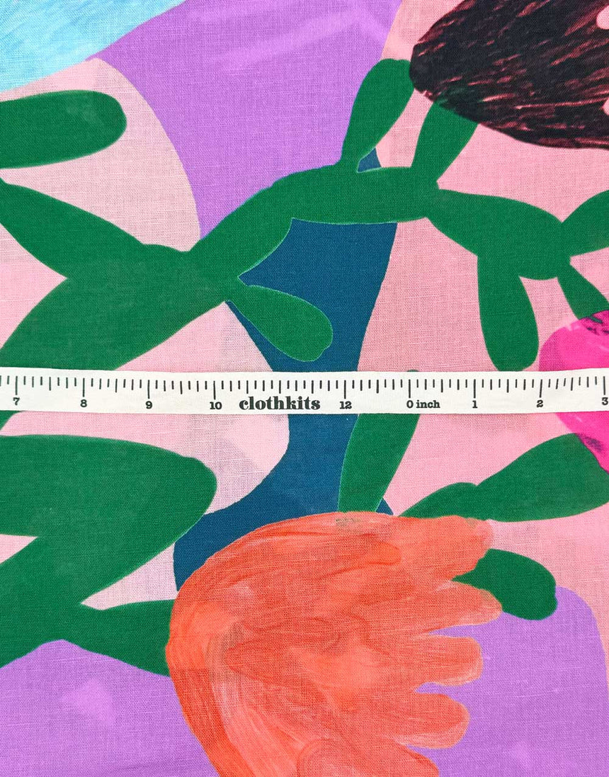 Mor Mor's Garden Cotton Linen Fabric, Doops Designs