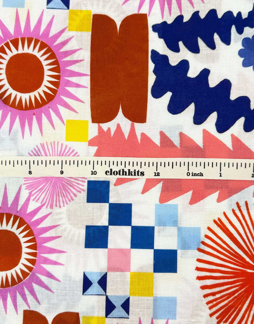 Plant Bomb Cotton Linen Fabric, Doops Designs