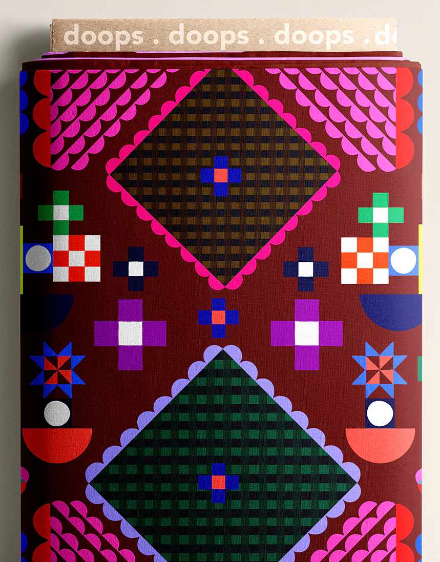 Scandi Weave Cotton Linen Fabric, Doops Designs