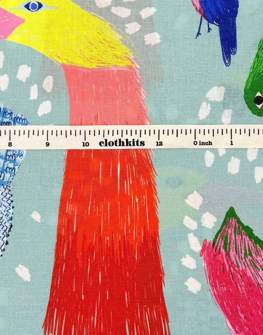 Birds Cotton Linen Fabric, Doops Designs