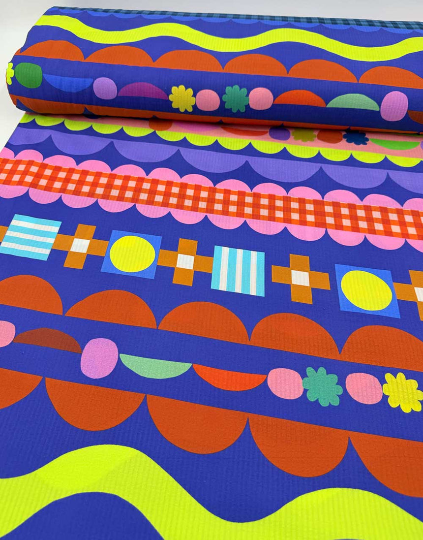 Sweet Fritti Cotton Seersucker Fabric, Doops Designs