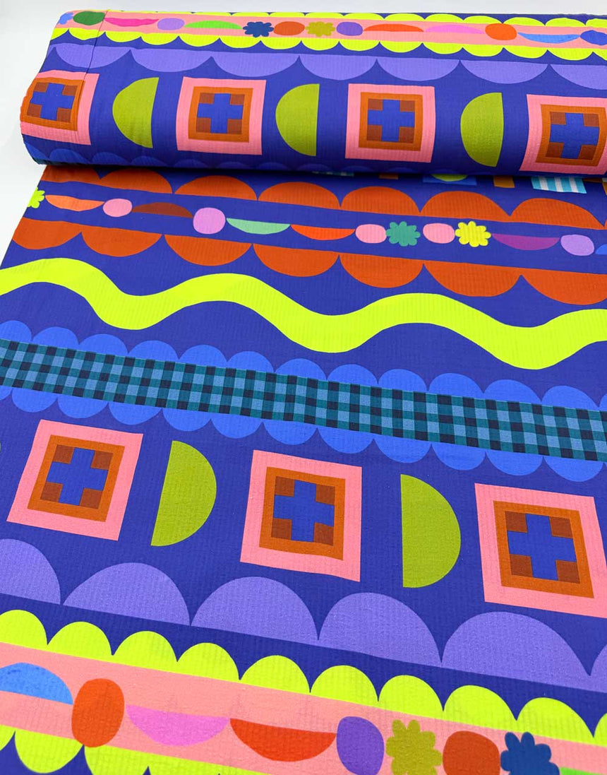 Sweet Fritti Cotton Seersucker Fabric, Doops Designs