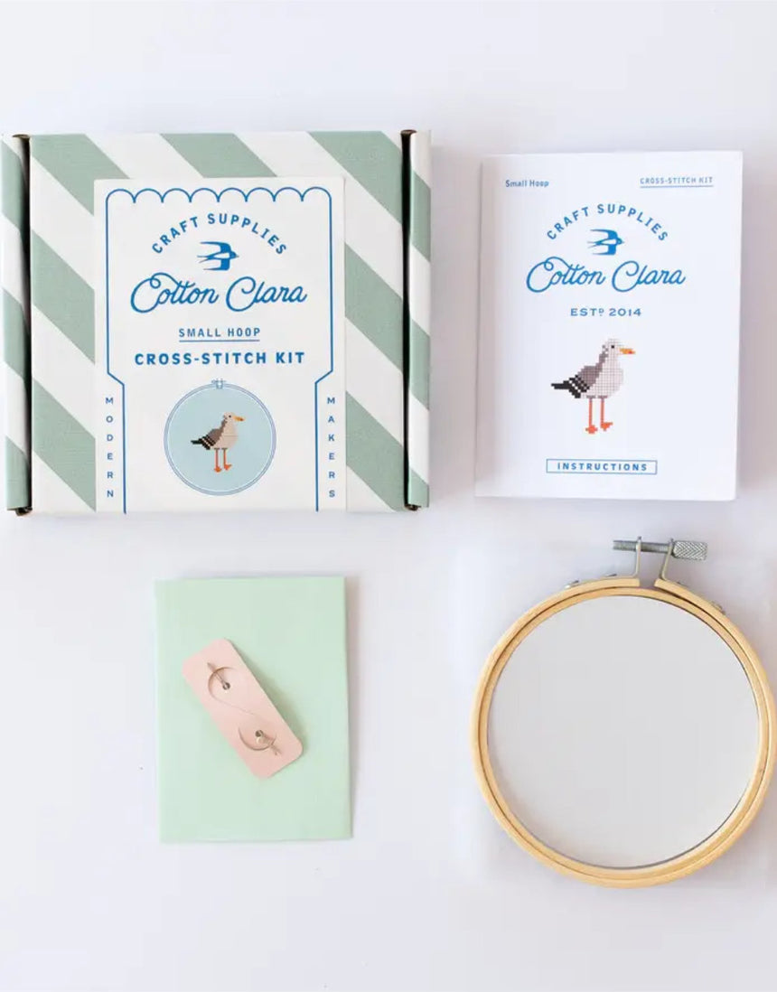 Duck Cross Stitch Kit for Beginners, Cotton Clara