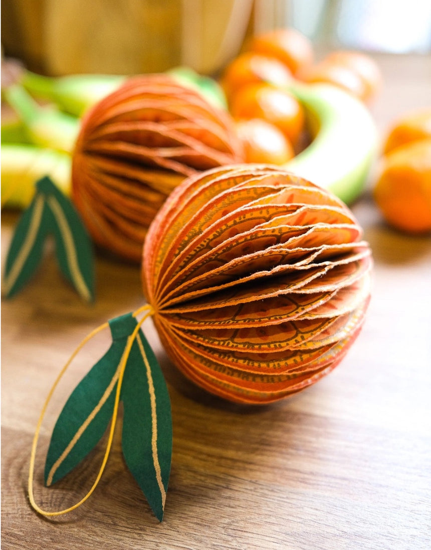 Orange Honeycomb Decoration, East End Press