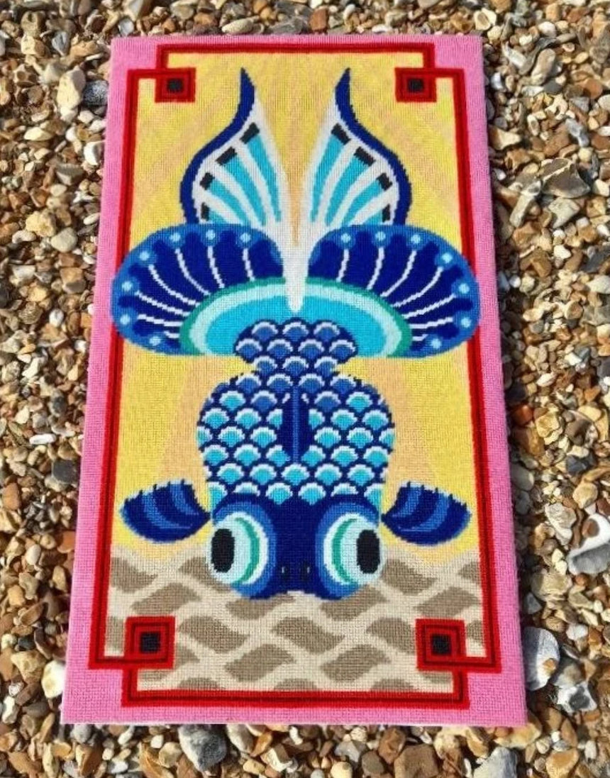 Tricia the Fish Giant Wall Hanging Counted Cross Stitch Kit, Emily Peacock