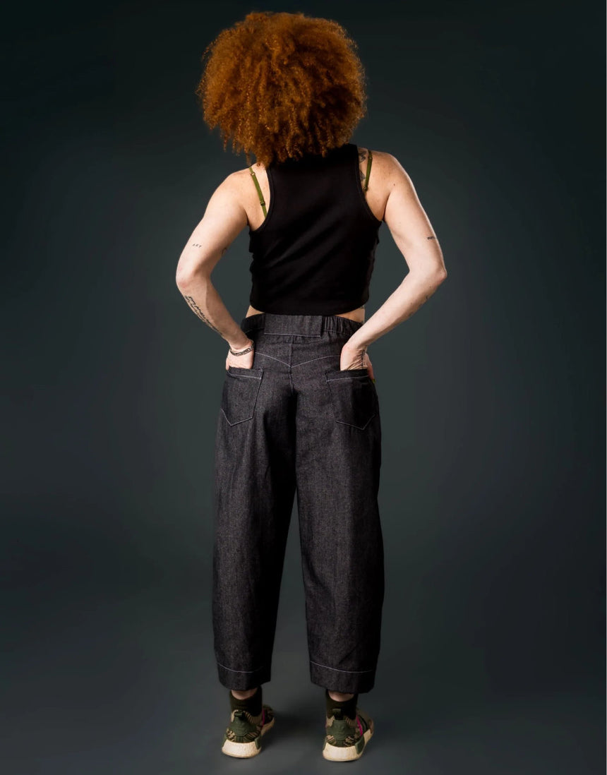 Roan Barrel Leg Trousers Sewing Pattern, Emporia Patterns