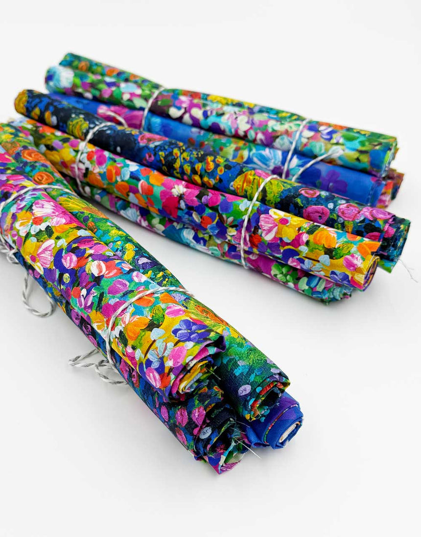 Painterly Petals Fat Quarter Bundle, Robert Kaufman