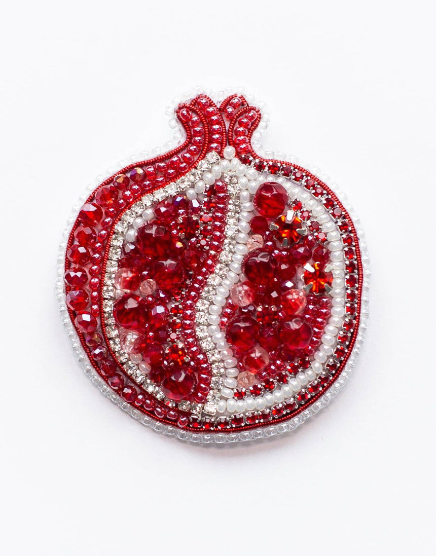 Fruit Beaded Embroidery Brooch Kit, Set of 4