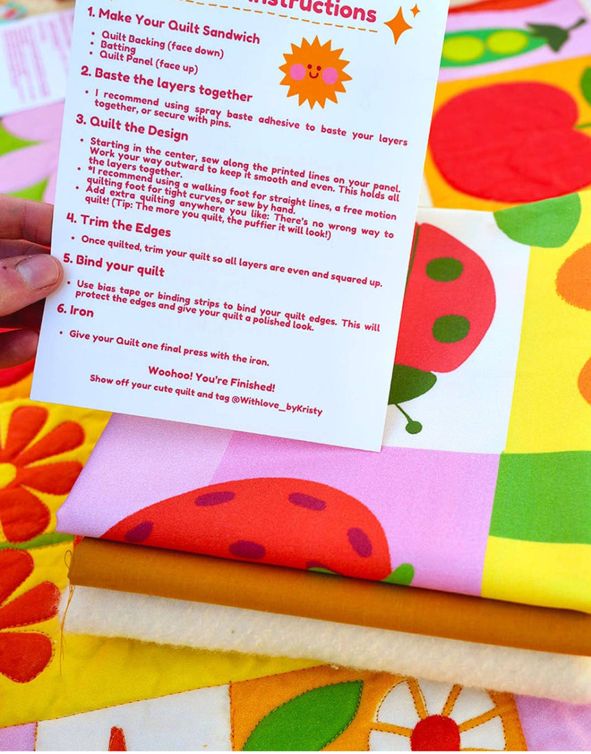 Pink/Green Garden Charms Quilt Kit, With Love by Kristy