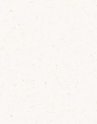 Remnant 2.9m - Ecru & Gold Glitter Foiled Christmas Cotton Poplin Fabric