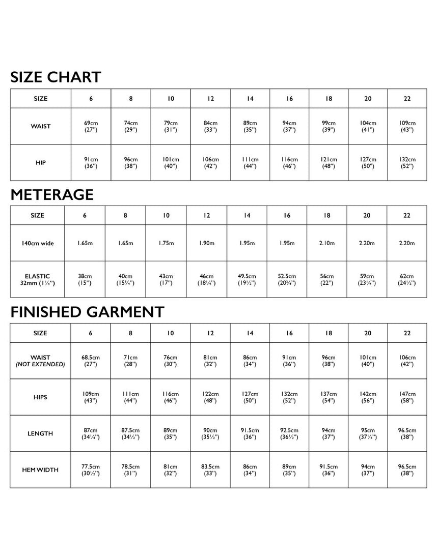 Grazia Culottes Sewing Pattern, Tessuti