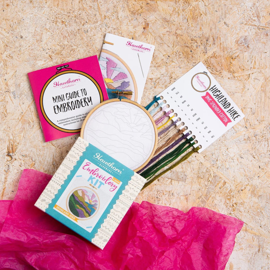 Forest Walk Mini Embroidery Kit, Hawthorn Handmade