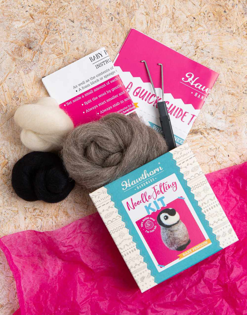 Penguin Mini Needle Felting Kit, Hawthorn Handmade
