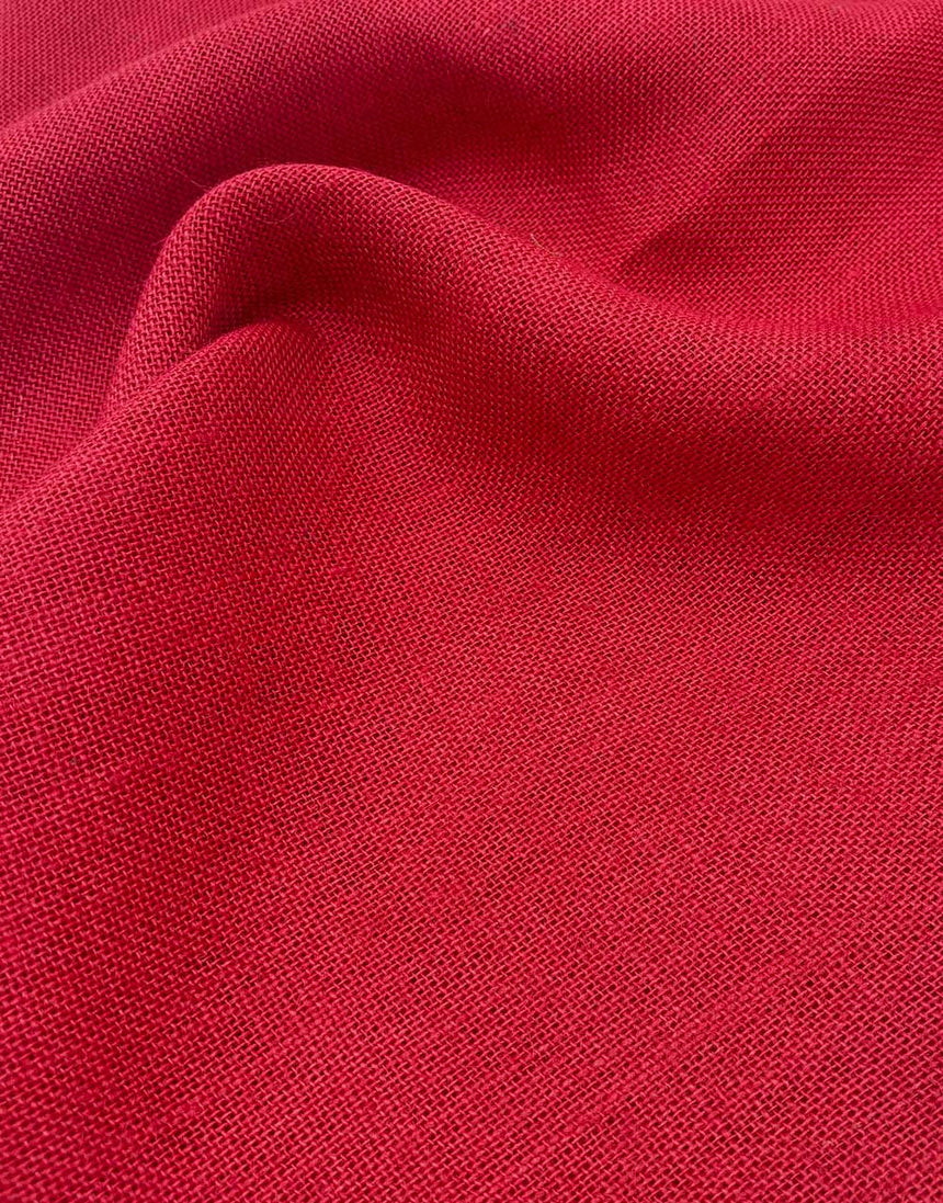 Red Natural Jute Hessian christmas Fabric