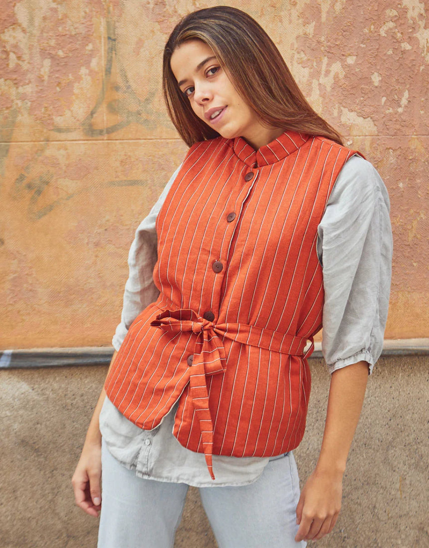 Rabat Sleeveless Vest Sewing Pattern, Ikatee