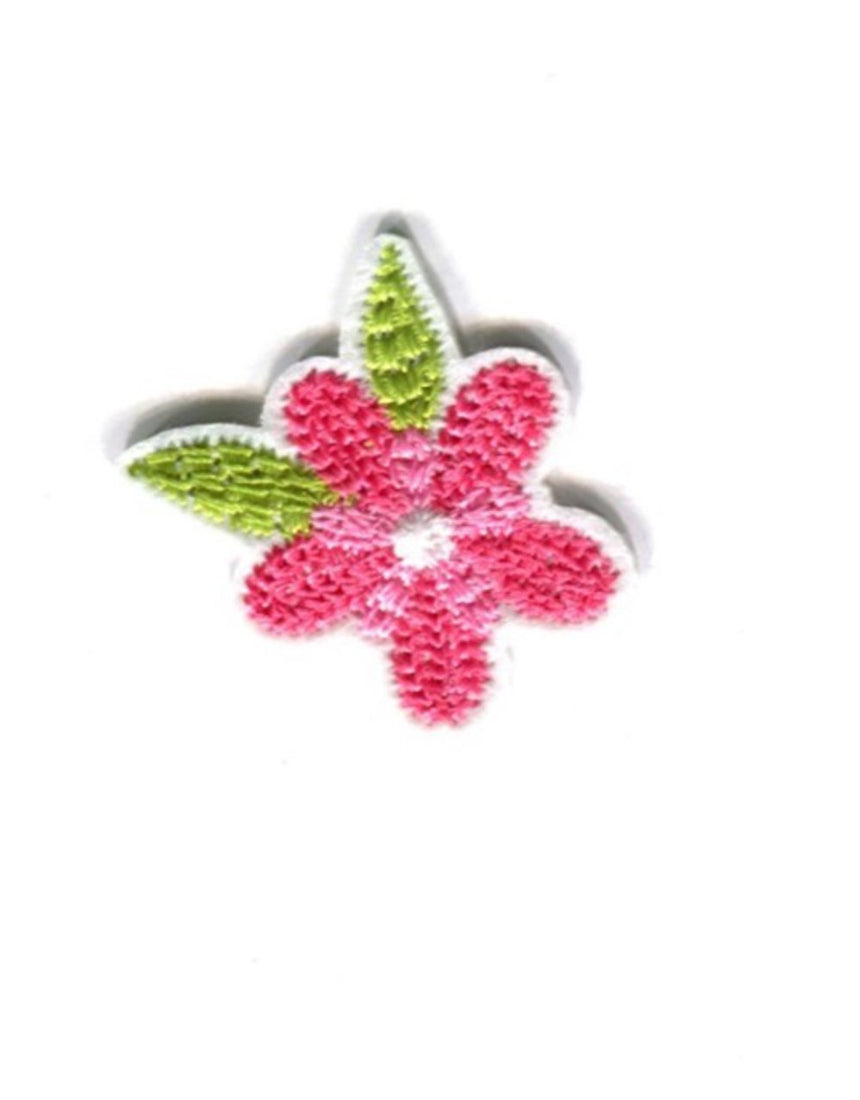 Small Pink Daisy Flower Iron on Patch