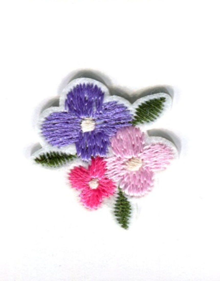 Pink Posy Iron on Patch