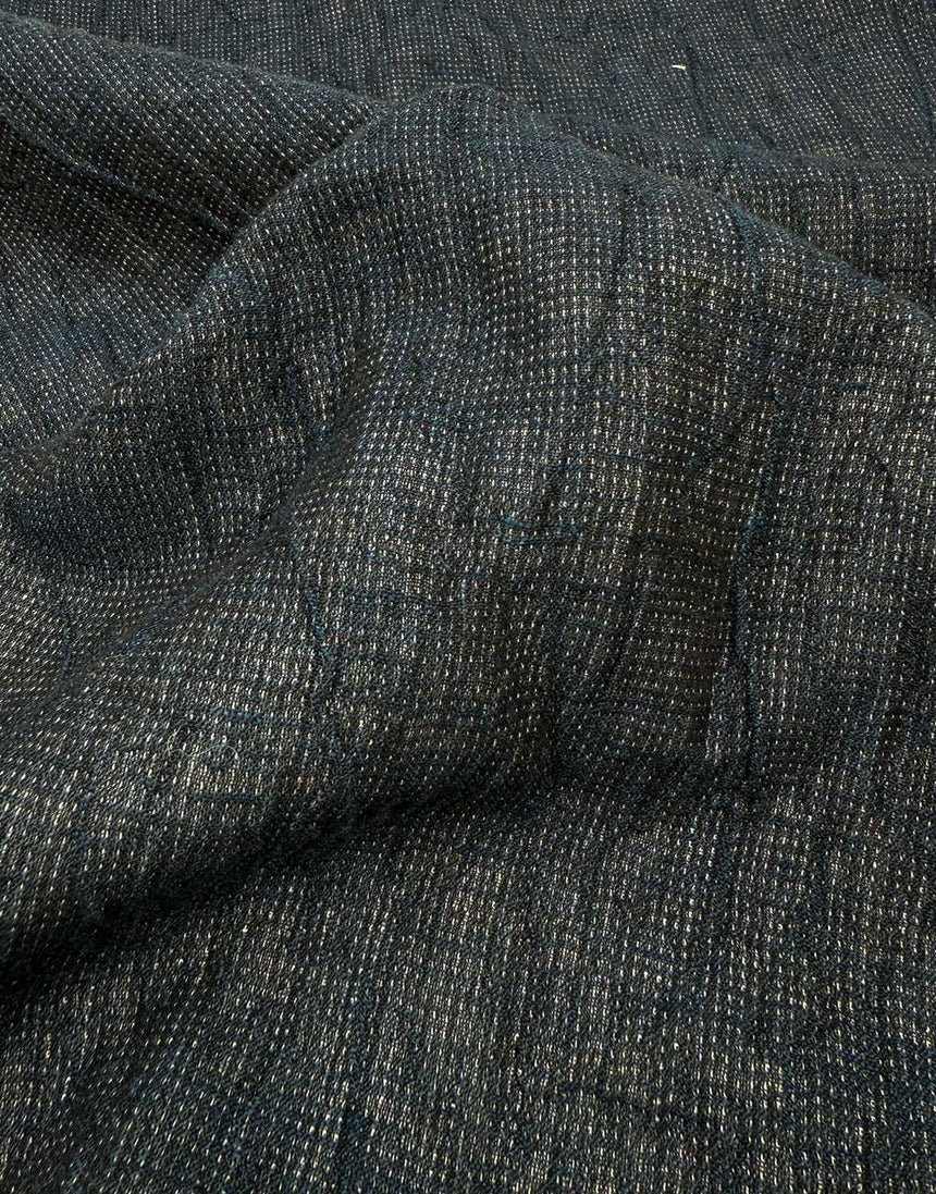 Navy Capri Linen Cotton Blend Fabric