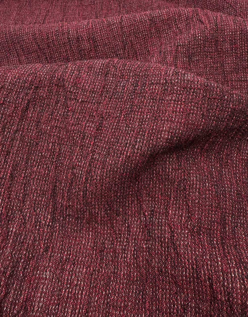 Wine Capri Linen Cotton Blend Fabric