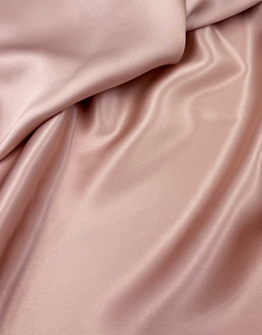 Italian Silk Satin Fabric, Antique Rose