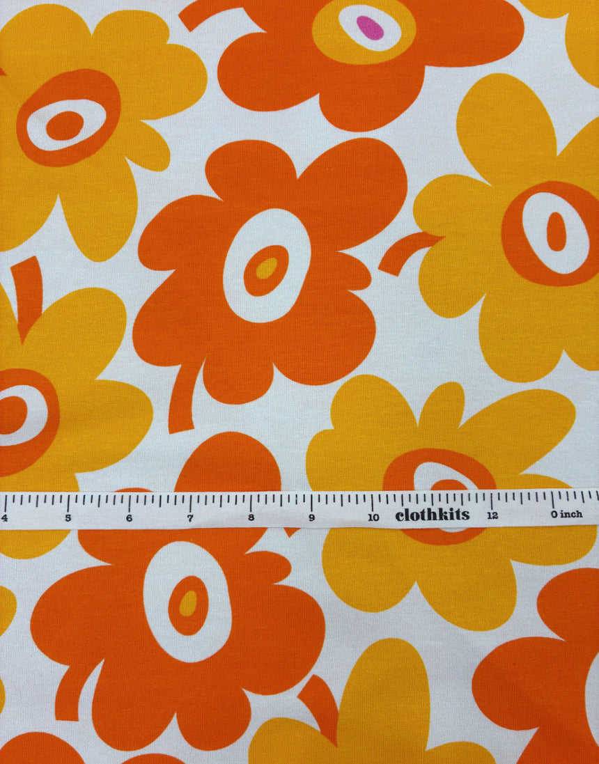 Sunburst Bloom Cotton Jersey Fabric