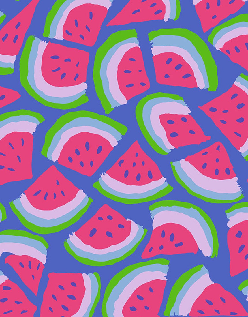 Blue Slice Cotton Fabric, Kaffe Fasset Collective