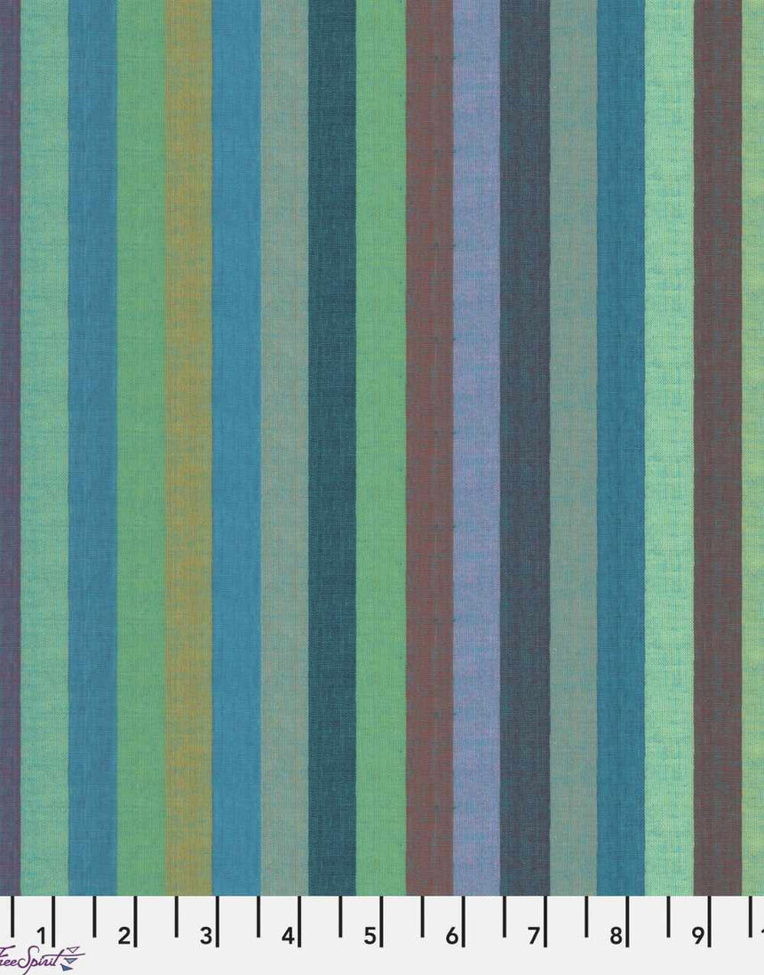 Azur Broad Stripe Woven Shot Cotton, Kaffe Fassett