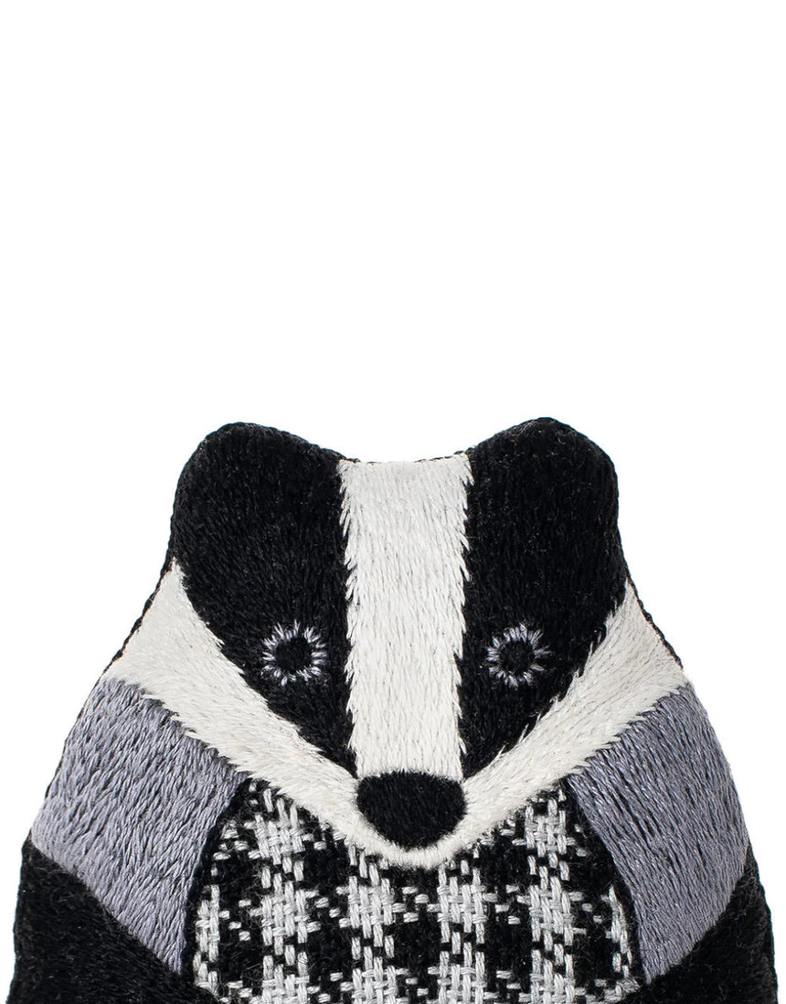 Badger Embroidered Doll Kit, Kiriki Press
