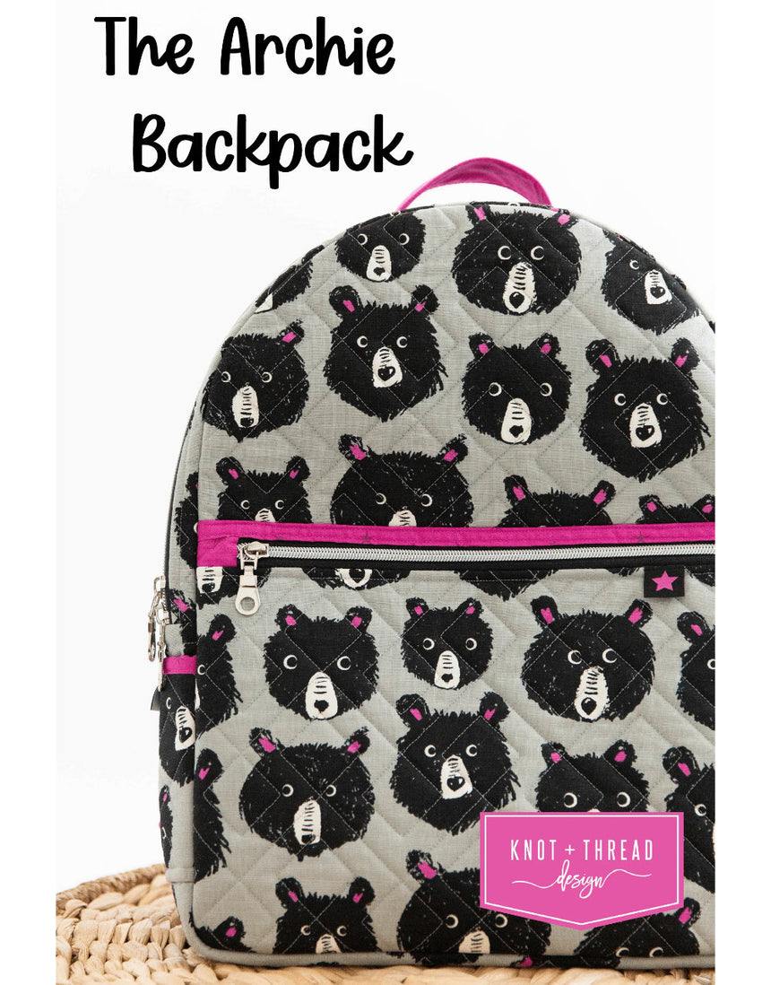 The Archie Backpack Sewing Pattern, Knot + Thread Design