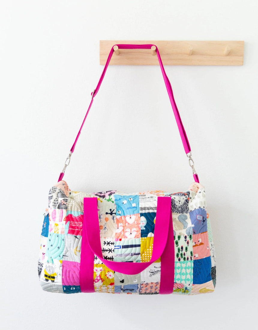 Patchwork Duffle Bag Sewing Pattern, Knot + Thread Design