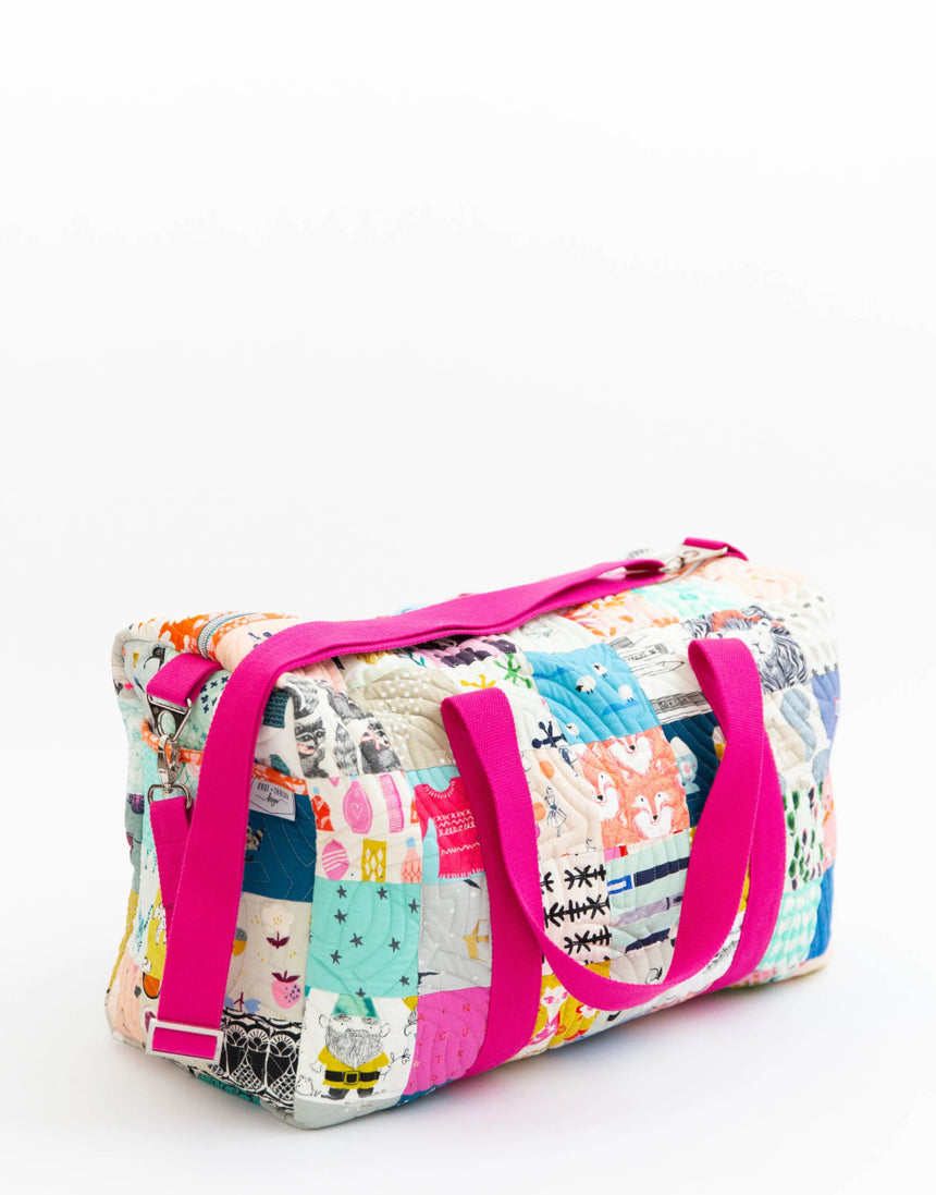 Patchwork Duffle Bag Sewing Pattern, Knot + Thread Design