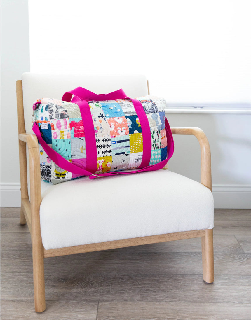 Patchwork Duffle Bag Sewing Pattern, Knot + Thread Design