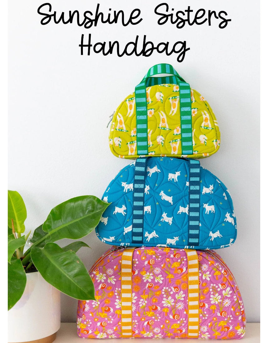 Sunshine Sisters Handbag Sewing Pattern, Knot + Thread Design