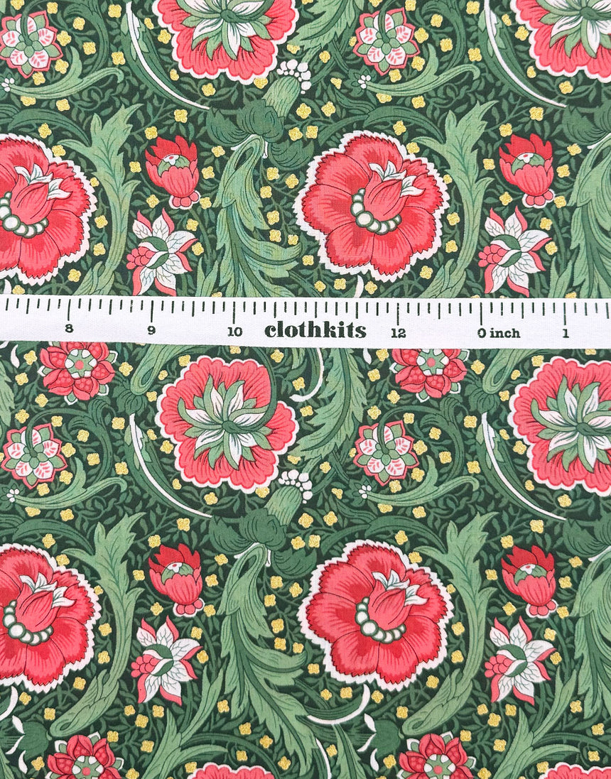 Liberty Fabrics Tana Lawn® Cotton Christmas Fabric Metallic Festive Finesse A