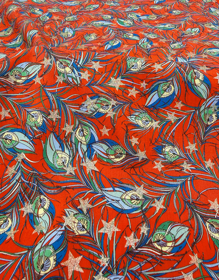 Liberty Fabrics Tana Lawn® Cotton Christmas Fabric Festive Plume Star B