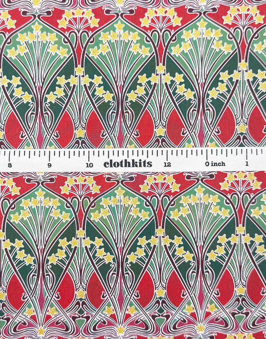 Liberty Fabrics Tana Lawn® Cotton Christmas Fabric Metallic Ianthe Sparkle A
