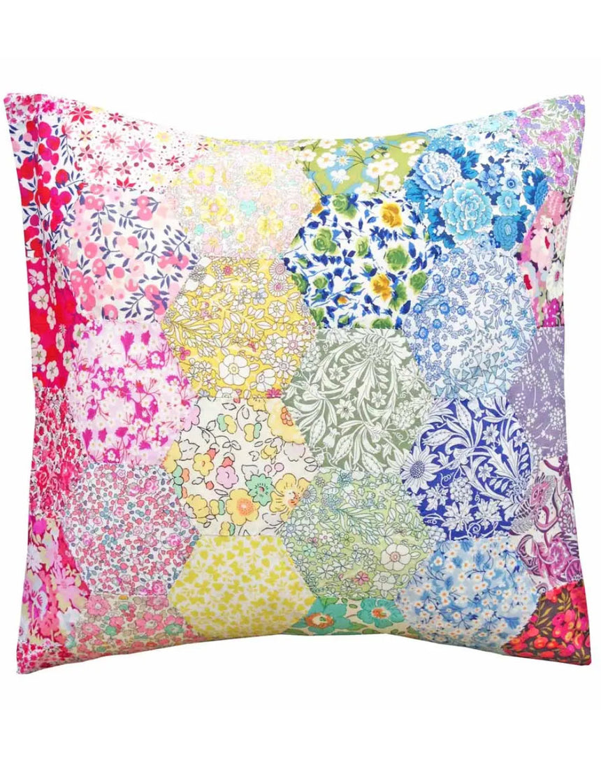 Liberty Tana Lawn® Fabric Rainbow EPP Hexagon Cushion Kit, Alice Caroline