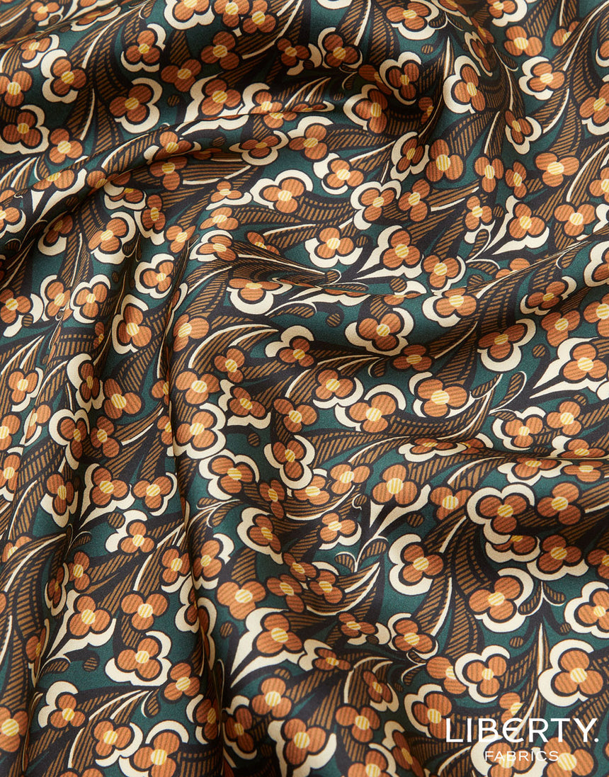 Liberty Fabrics Belgravia Silk Satin Fabric,  Laith C