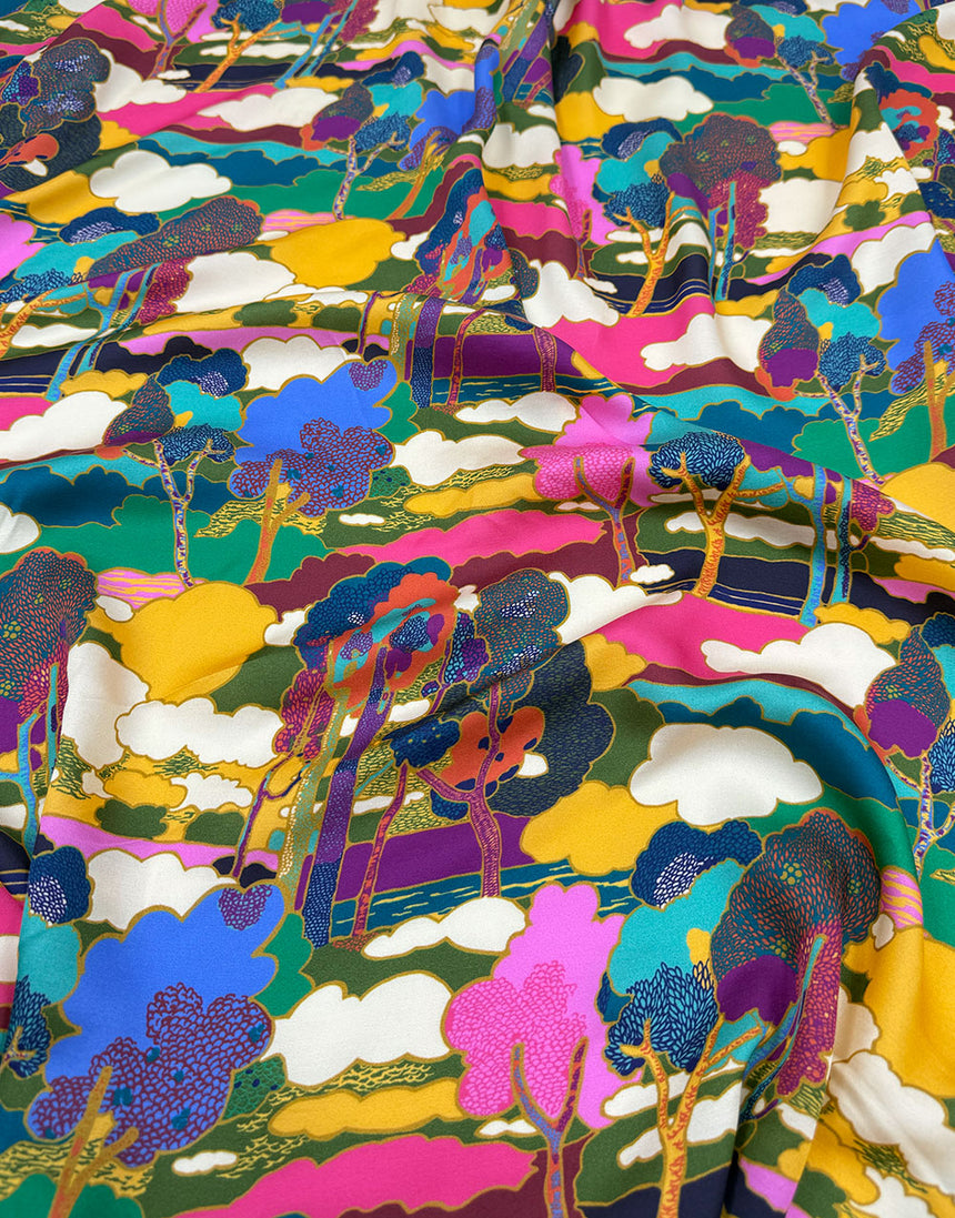 Liberty Fabrics Bickington Satin Viscose, Prospect Road A