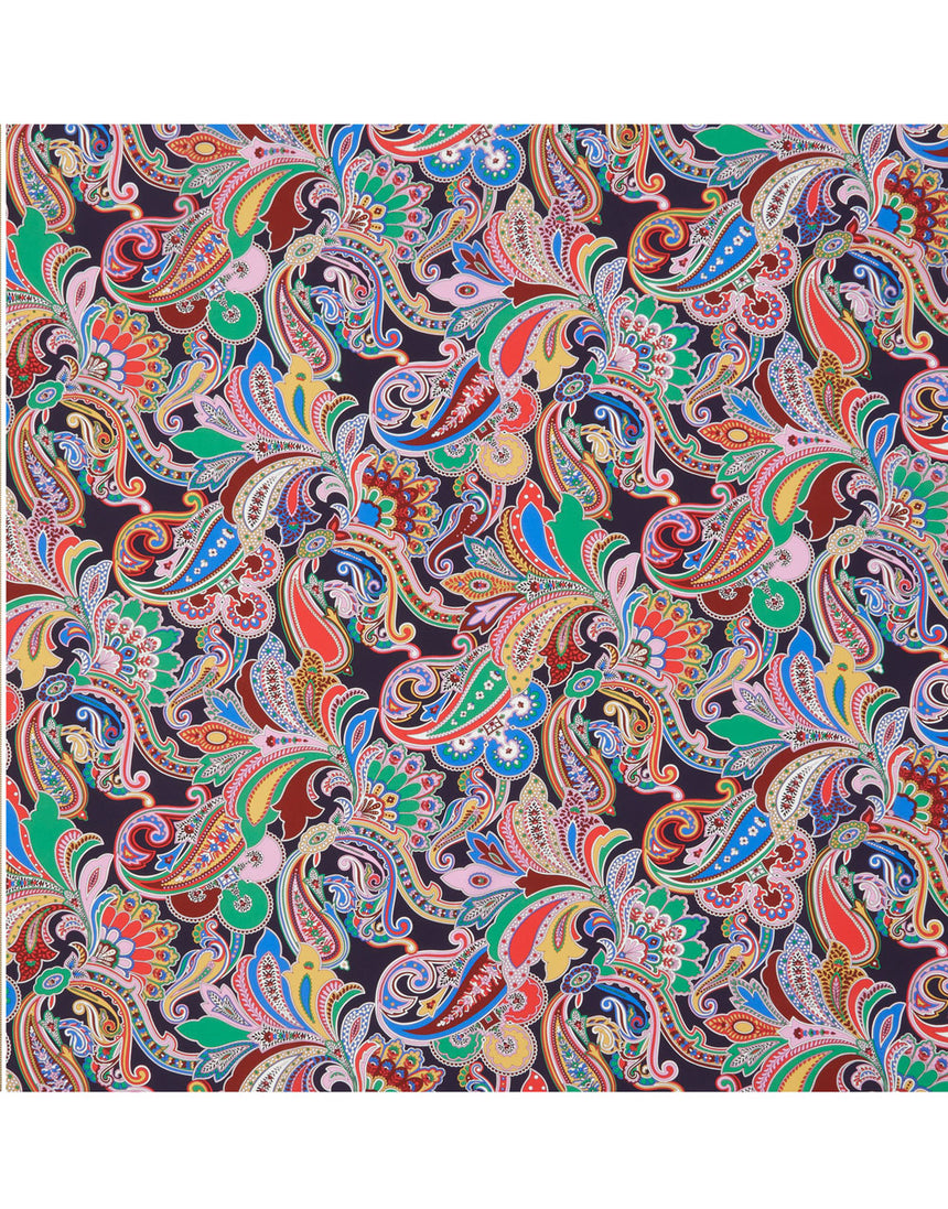 Liberty Fabrics Kensington Crepe de Chine Fabric, Paisley Fanfare C