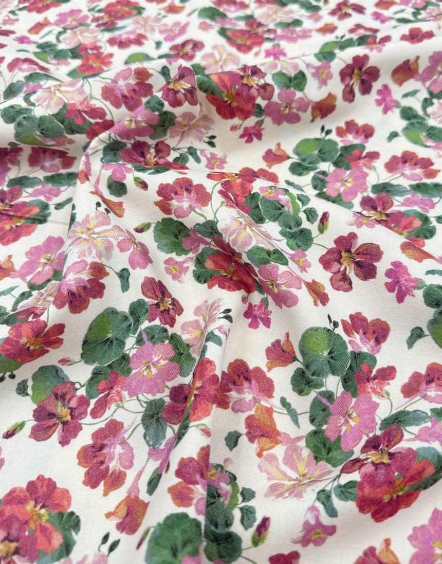 Liberty Fabrics Lantana Cotton & Wool Blend, Painted Nasturtium B