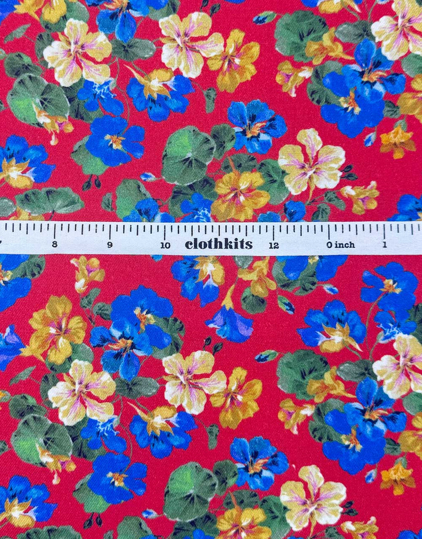 Liberty Fabrics Lantana Cotton & Wool Blend, Painted Nasturtium A