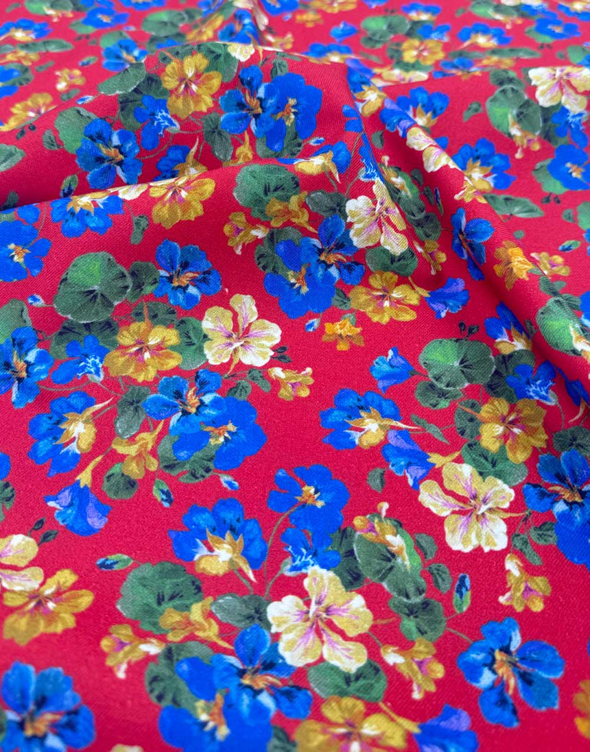 Liberty Fabrics Lantana Cotton & Wool Blend, Painted Nasturtium A