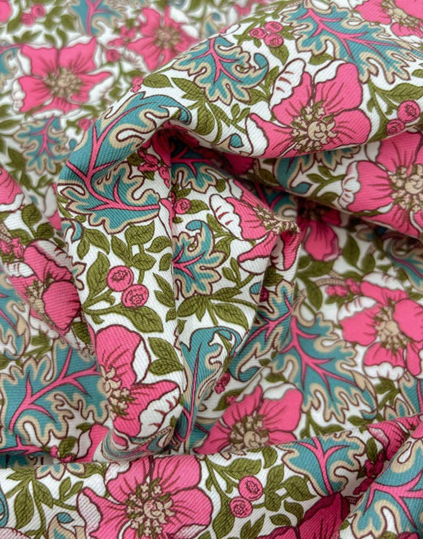 Liberty Fabrics Lantana Cotton & Wool Blend Fabric, Mille Francesca A