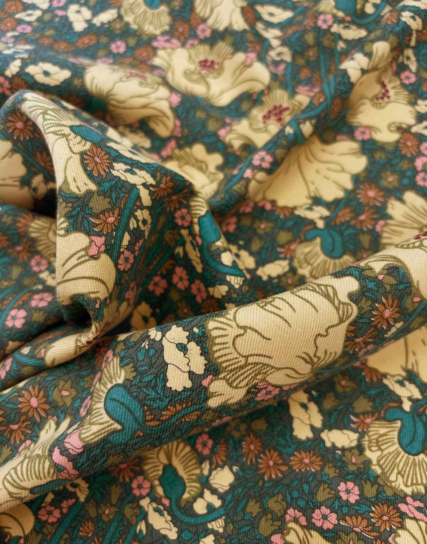 Liberty Fabrics Lantana Cotton & Wool Blend Fabric, Clementina Daisy A