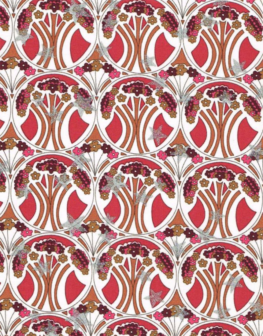 Liberty Fabrics Tana Lawn® Mauverina Star Metallic C