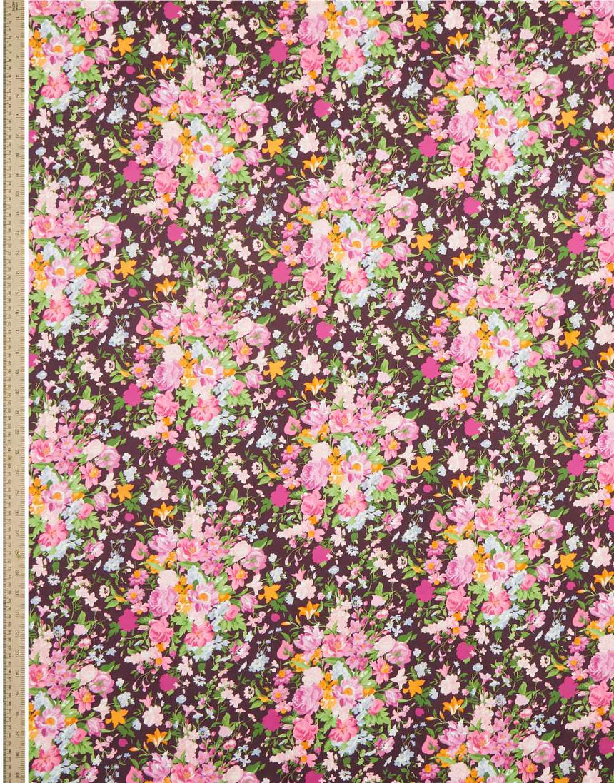 Liberty Fabrics x Bridgerton Monument Silk Twill Bouquet Carnival A