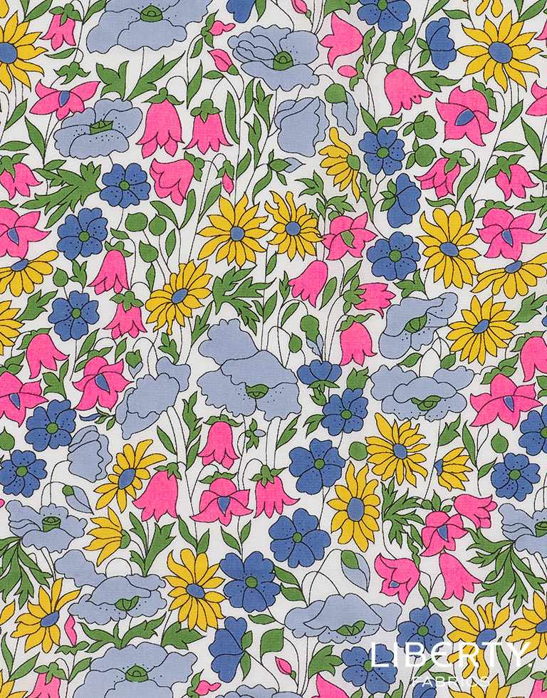Liberty Fabrics Tana Lawn® Poppy and Daisy Neon V