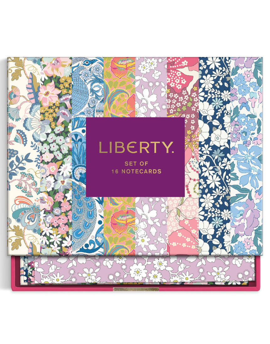 Liberty Floral Greeting, Set of 16 Assorted Notecards and Envelopes