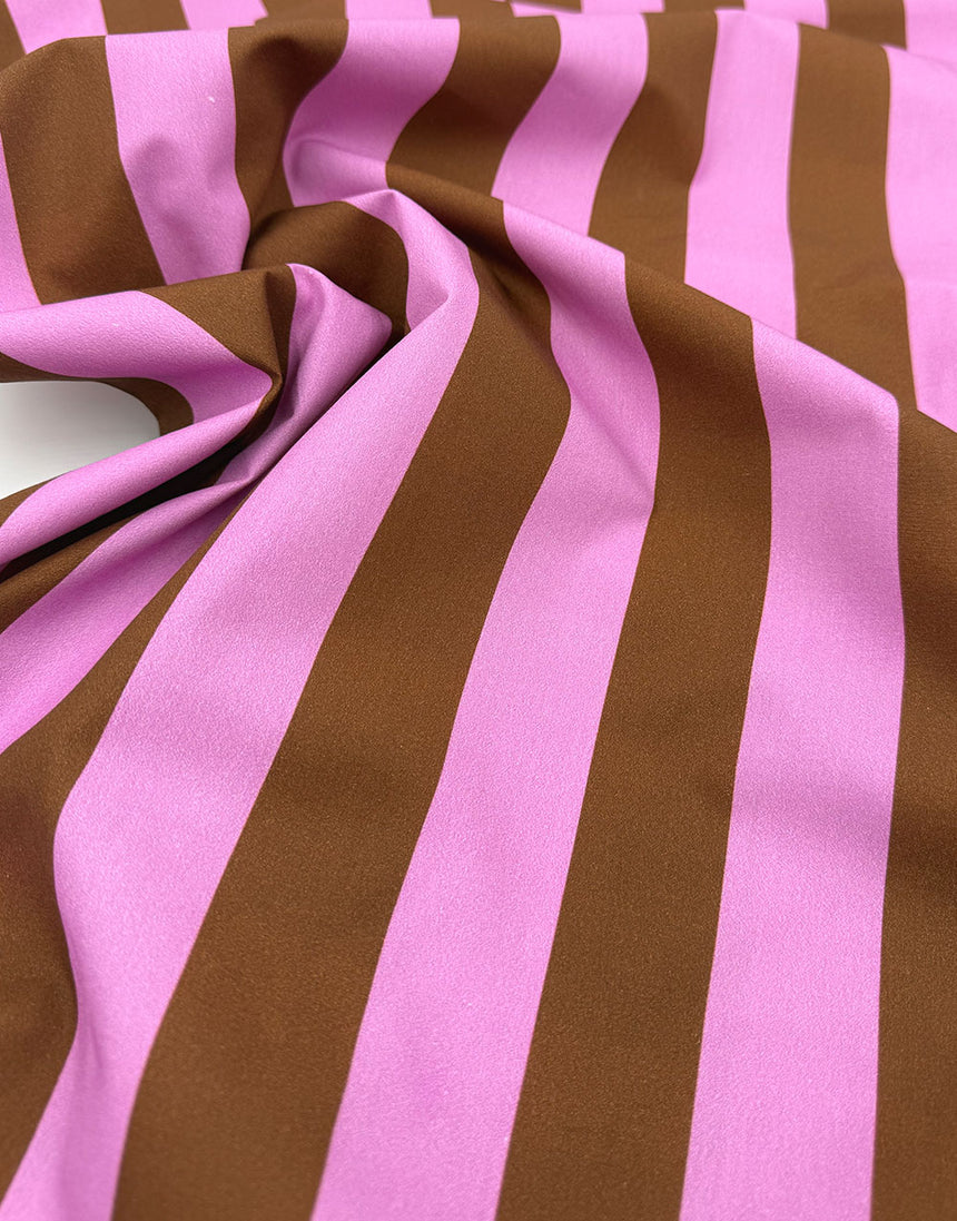 Neapolitan Stripe, Cotton Poplin Fabric, Light and Lush